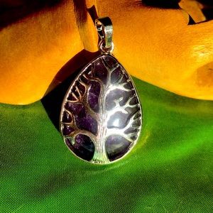 Amethyst Tree of Life Sterling Silver Pendent